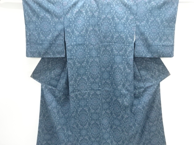 JAPANESE KIMONO / ANTIQUE TAISHO ROMANTIC HANA-MON SHIOZE KIMONO / TAI
